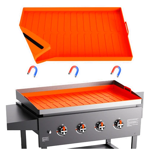 SemiShare Silicone Griddle Mat for Blackstone - 28 Inch Magnetic Protective Cover with Handheld - Heavy Duty, Food Grade, Grill Mat- Protects from Rodents, Insects and Rust