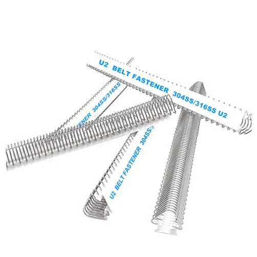 KONLEYA U2 Conveyor Belt Splicer 12'' Industrial Belt Fasteners 316 Steel Buckle Belt Lacing Pins for Conveyor Belt 300mm 12PCS