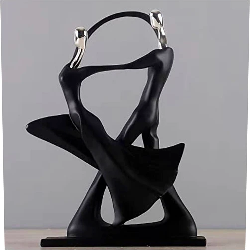 ZHUZE Quality Resin Tabletop Art Ornaments, Exquisite Handicraft Modern Simple Style Art Sculpture, Display Ornaments for Living Room, Bedroom, Office Desktop, Cabinets, Home Decor (A6)
