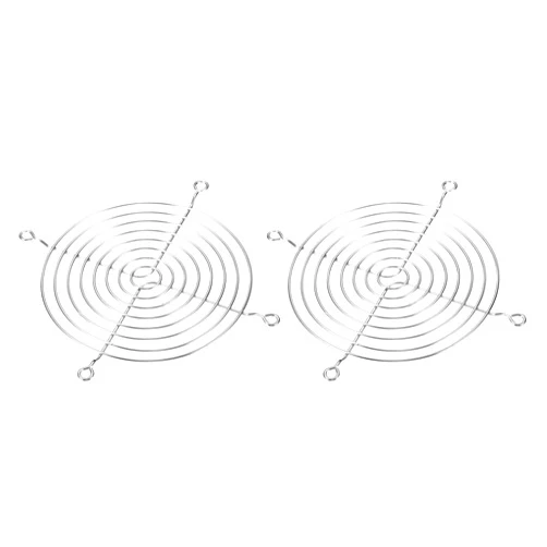PATIKIL 120mm Fan Finger Grill, 2 Pack 304 Stainless Steel Grill Protector Guard Fan Protective Cover for 120x120mm Fans for Equipment Computer DIY, Silver