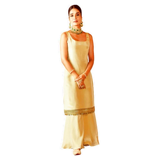 Elina fashion Indian Kurti for Womens With Palazzo & Dupatta | Ethnic Art Silk Readymade Kurtis Stitched Kurta For Women