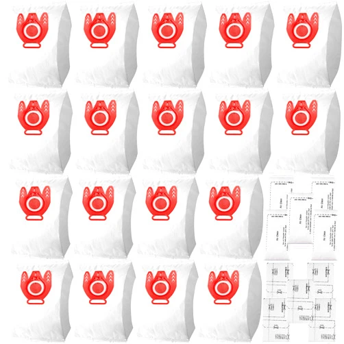 RNKWEN 18 pack AirClean 3D FJM Vacuum Cleaner Bags for Miele FJM Compact C1 Vacuum Bags Complete C1,C2 C3 S241 S290 S300i S400 S4 S6 S2 S5 S8 Vacuum Cleaner with 5 Motor Protection Filters,5 AirClean Filter
