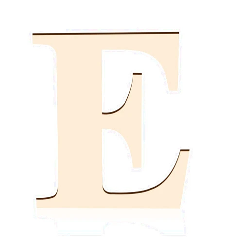 KINBOM 12 inch Wooden Letters, 0.5 cm/0.2 inch Thick Blank Unfinished Wood Monogram Alphabet Letter for Painting Craft and Home Wall Decoration DIY, Large Sign Plaques Board Decor (Letter E)