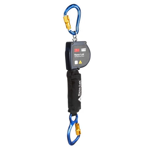 3M DBI-SALA Nano-Lok Twin-Leg Arc Flash Self-Retracting Lifeline 3100581, Web, Aluminum rebar Lock Hooks, 8 ft.