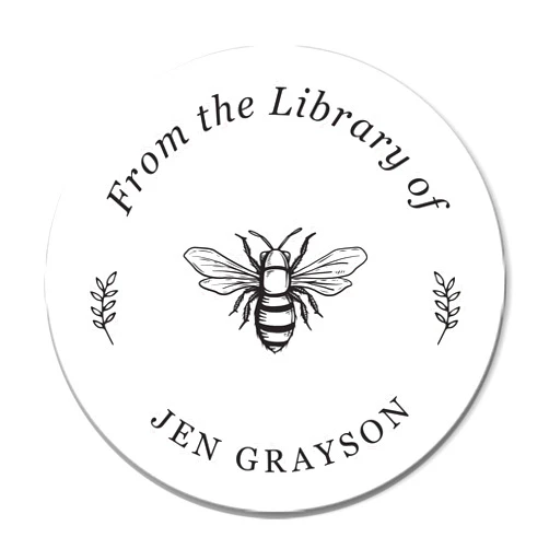 Port of Reverie Personalized Book Labels, From the Library of Stickers, Set of 90 stickers 1.5 inch round, Read Love Return Bookplate Stickers