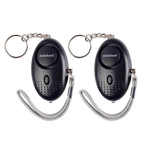 Dobuhont Safesound Personal Alarm 140dB for Women Girls Elderly, Safe Sound Siren SongBlack 2 Pack