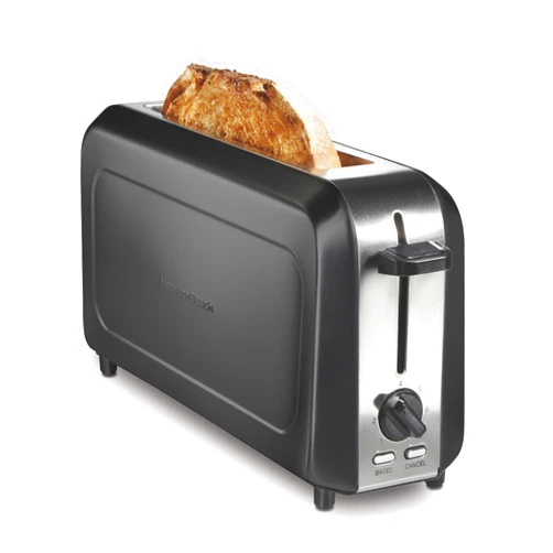 Hamilton Beach Extra Long Slot 2 Slice Toaster with Browning Control, Bagel Function, Cancel Button & Auto Shutoff, Modern Slim Design Fits Any Space, Black (22989)