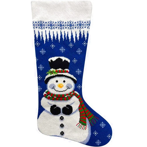 Alice Peterson Home Creations Holiday Edition Needlepoint Stocking Kit- Snowman