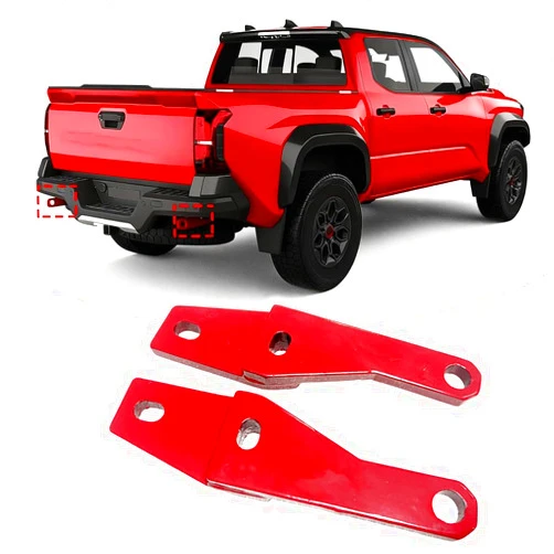 HawkstoneGroup 2Pcs Red Rear Tow Hooks Recovery Points Hooks fits for Toyota Tacoma 2024 2025