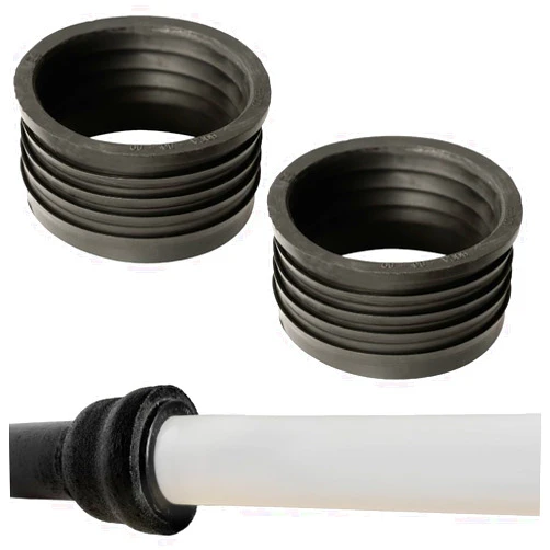 Fernco P33U-305 3-in. Service Weight Cast Iron Hub to 3-in. Sch. 40 PVC Compression Donut, 2-Pack