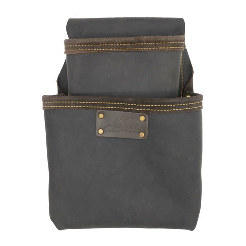 OX TOOLS Pro Oil Tanned Leather Nail Bag 4 Pocket with Reinforced Rivets – Tool & Fastener Pockets ​