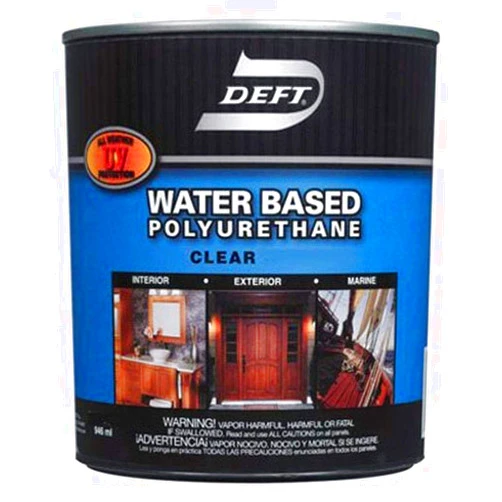 Deft Interior Exterior Water-Based Polyurethane Clear Satin Finish, Quart