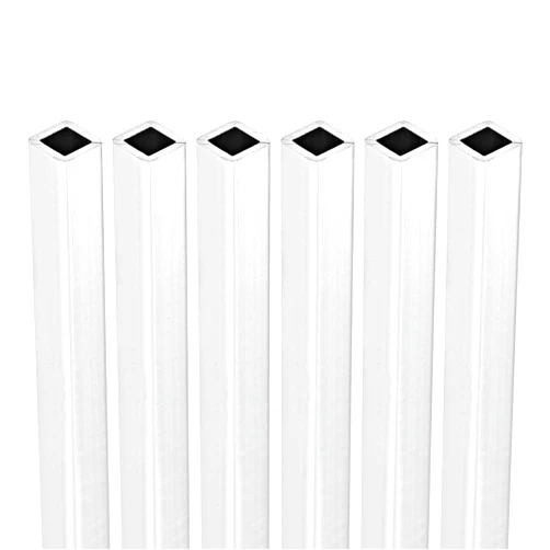 DTGN 6mmx6mmx1mmx200mm (Width x Wall Thickness x Length) Square Tube - 6Pack - Good for Industrial Housing Construction - 6063 Aluminum Square Tubing