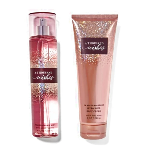 Bath & Body Works Bath and Body Works - A Thousand Wishes - Gift Set - Fine Fragrance Mist & Body Cream