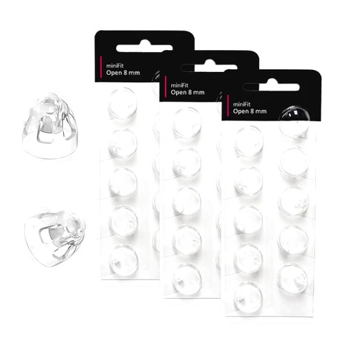 Fimikety (Open Vent 8mm) Hearing Aid Domes for Oticon Minifit, Oticon Ear Caps Replacements Parts AccessoriesDomes for Oticon Hearing Aid Supplies Cleaning Kits(30 Pcs)