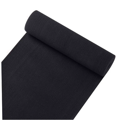 MYUREN Knit Elastic Bands for Sewing Black Heavy Stretch High Elasticity Flat Elastic Cord 8 Inch Wide Braided Elastic Spool 2 Yard