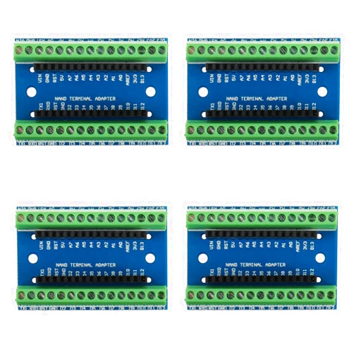 BOJACK Nano V3.0 3.0 Controller Terminal Adapter Expansion Board Nano IO Shield Simple Extension Plate for Arduino Nano AVR ATMEGA328P (Pack of 4）