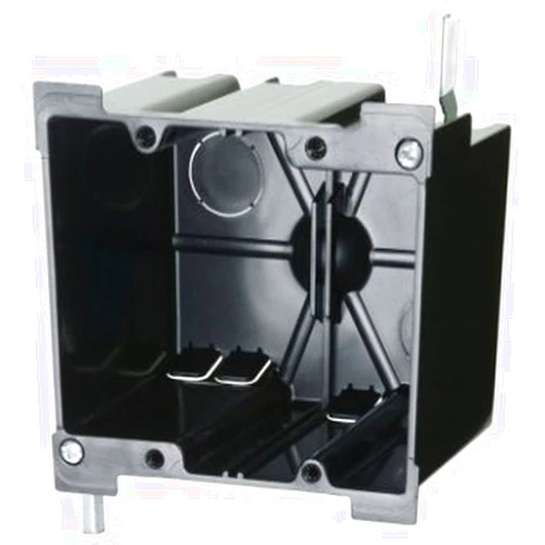 ALLIEDMP Allied Moulded Products P-240OW Thermoplastic 2-Gang Residential/Receptacle Electrical Switch Box 4-1/8 Inch x 3-11/16 Inch x 3-3/8 Inch 40 Cubic-Inch FlexBox
