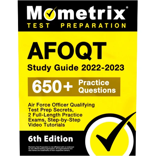By Matthew Bowling (Author), Mometrix (Author) AFOQT Study Guide 2022-2023: Air Force Officer Qualifying Test Prep Secrets, 2 Full-Length Practice Exams, Step-by-Step Video Tutorials: [6th Edition]