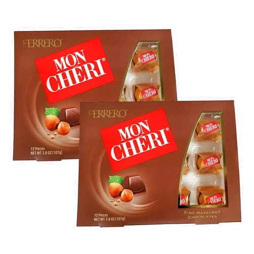 Mon Cheri Ferrero Mon Cheri Hazelnut Chocolates 12 pieces (2 Packs)