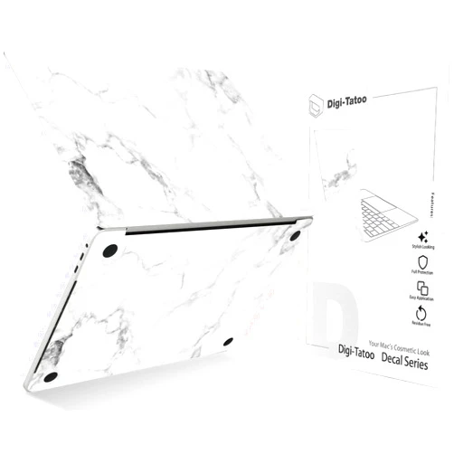 Digi-Tatoo Decal Skin Compatible with 2022 MacBook Air 13.6 inch (Model A2681 w/ M2 chip) - Protective and Decorative Full Body Laptop Skin Decal Sticker, Anti-Scratch Vinly Wrap [Fresh Marble]