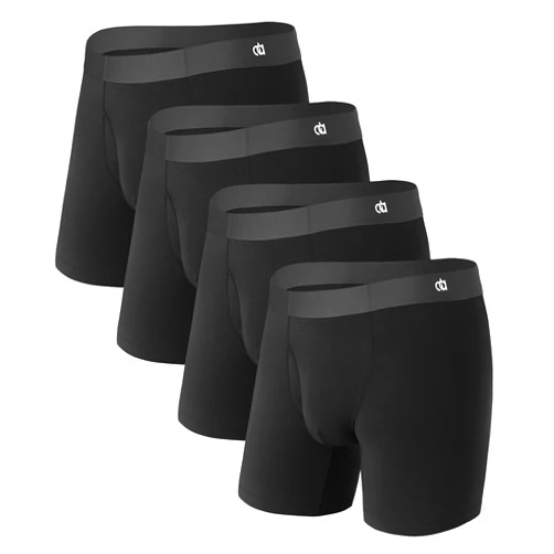 DAVID ARCHY Mens Underwear Boxer Briefs Micro Modal Ultra Soft Moisture Wicking Seamless Underwear for Men 4 Pack