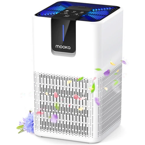 MOOKA Air Purifiers for Home Large Room Up to 1250 Ft², MOOKA H13 HEPA Air Purifier for Pets Dust Odor Smoke, Aromatherapy Function, Air Cleaner with 15dB Quiet Sleep Mode for Bedroom Office Living Room