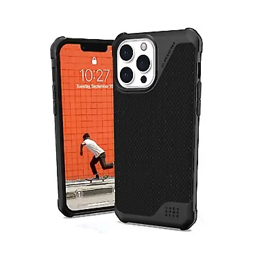 URBAN ARMOR GEAR UAG Designed for iPhone 13 Pro Max Case [6.7-inch Screen] Compatible with MagSafe Feather-Light Heavy Duty Shockproof Slim Rugged Metropolis LT. Protective Cover, Kevlar Black