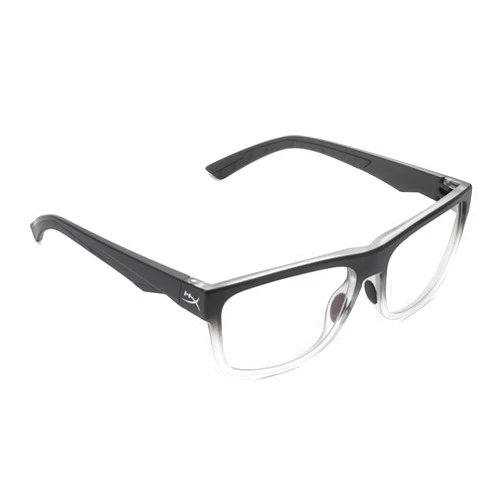 HyperX Spectre Mission - Gaming Eyewear, Blue Light Blocking, UV Protection, Crystal Clear Lenses, TR-90 Frame, Microfiber Pouch, Square Eyewear Frame - Clear