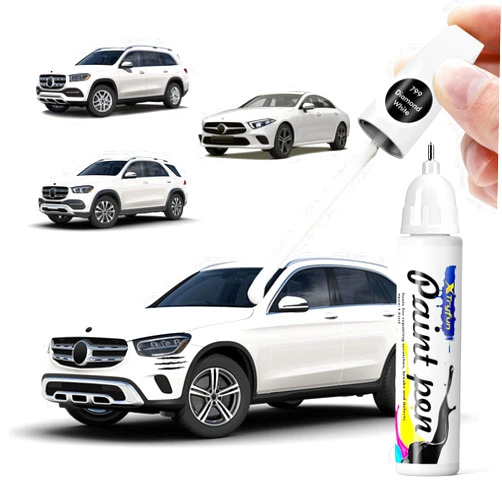 XTryfun 799 Diamond White Touch Up Paint Compatible with Mercedes Benz, DIY Car Paint Scratch Repair, Quick & Easy Fix Automotive Scratch Repair for C/E/S/G/CLA/CLE/GLA/GLB/GLC/GLE/GLS/EQB/EQE