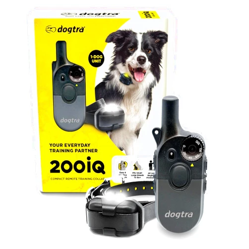 Dogtra 200iQ Remote Training E Collar – 100 Levels, Tone, Vibration, 1/2 Mile Range – Compact, Waterproof, One-Handed Control for Dogs 10 lbs+ – Lightweight Design for Daily Obedience Training