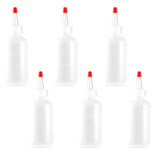HYQO 6Pcs Plastic Condiment Squeeze Bottles - 120ml Empty Bottles for Liquid Plastic Bottles with Caps Squeeze Bottles 4 Oz Ketchup Bottle - Paint Squeeze Bottles Empty Squeeze Bottle Plastic Sauce Bottle