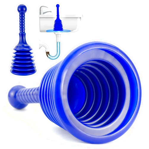 Luigi's Sink and Drain Plunger for Bathrooms, Kitchens, Sinks, Baths and Showers. Small and Powerful, Commercial Style 'Plumbers Plunger' with Large Bellows