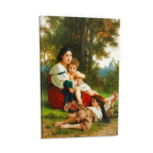 AORUEY William-Adolphe Bouguereau_Rest (1879) Poster Canvas Art Poster And Wall Art Picture Print Modern Family Bedroom Decor Posters 08x12inch(20x30cm)