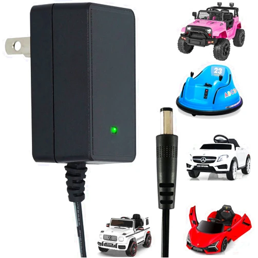 FLHFULIHUA 12V Charger for Kids Ride On Toys Car 12 Volt Battery Charger for Best Choice Products Wrangler SUV Jeep Kidzone Bumper Car Kid Trax Dynacraft ATV Quad Electric Vehicles Universa Power Adapter