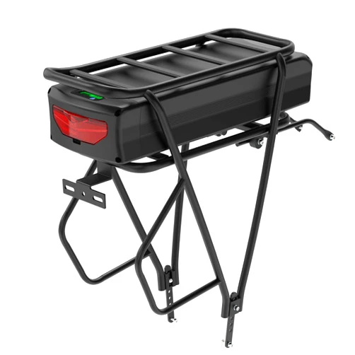 DICHOU 52V 25Ah Rear Rack Ebike Battery for 100W-1500W Motor Electric Bicycle Battery with Taillight/USB/Fuse