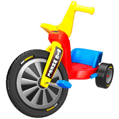 The Original Big Wheel Schylling Big Wheel Big Spin - Original Classic Ride On Bike - Low-Riding Tricycle with Handbrake, Storage Compartment, Adjustable Seat - Kids 3-7 Years Old up to 70 lbs