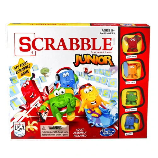 Hasbro Gaming Scrabble Junior Board Game | 2-4 Players | Family Educational Word Games for Kids | Back to School Gifts for Classroom | Ages 5+