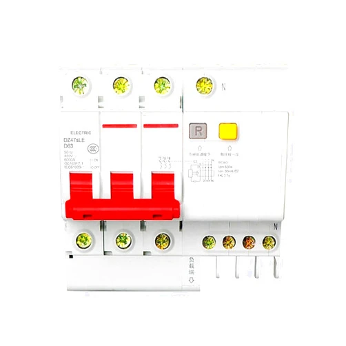 YUZNGBS Miniature Leakage Circuit Breaker DZ47sLE 3P+N (N Pole Straight-Through) C 20A