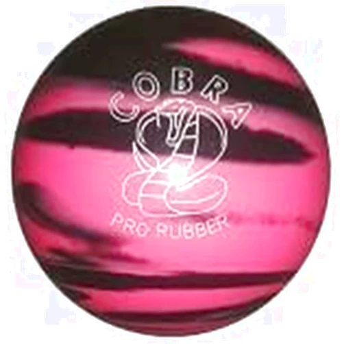 Bowlerstore Products EPCO Candlepin Bowling Ball- Cobra Pro Rubber - Pink & Black (4 1/2 inch- 2lbs.7oz.) 1 Ball