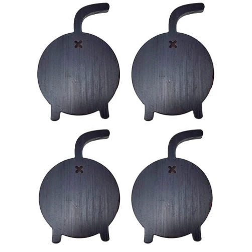 NANGOPOP Cat Butt Drink Coasters - Set of 4 Funny and Cute Wood Coasters for Coffee Table, Great for Housewarming Gift or Bar Decor, 4 Inches