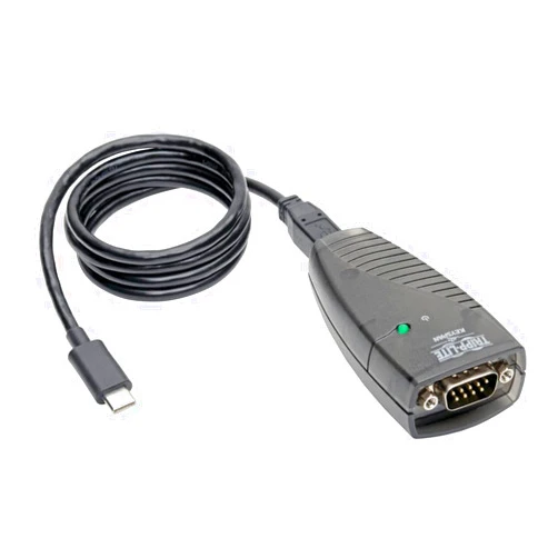 Tripp Lite Keyspan High Speed USB-C to Serial Adapter DB9 RS232 Cable, 3 Feet / 0.91 Meters, Windows Server & MacOS Compatible, 3-Year Warranty (USA-19HS-C)