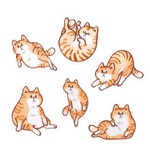 Zaoalife 18pcs Iron-on Embroidered Cats Patch, Cute Cat Patch Embroidered Appliques,Sew On Embroidered Patch for Clothing, Jeans, Backpacks, Jackets