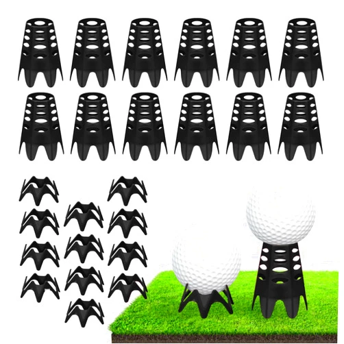 Rolitwils Golf Simulator tees, 22Pcs Plastic Golf Mat Tees for Home, Outdoor or Indoor Golf Tees for Training, Practice Golf tees for Winter Turf and Driving Range, Pack of 12 Tall & 12 Small