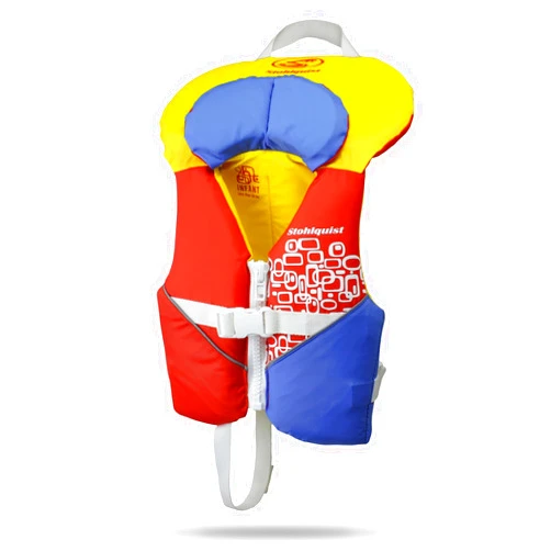 Stohlquist Infant Life Jacket, US Coast Guard Approved, Type II Life Vest (20-30 lbs) for Babies and Toddlers, Support Collar with Grab Handle, PFD for Pools, Lakes and Boating