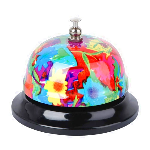 TOYANDONA Call Service Bell Desk Bell Reception Areas Bells Customer Service Bell Ring Pet Training Bells for Hotels Schools Restaurants Reception Areas (Random Pattern)