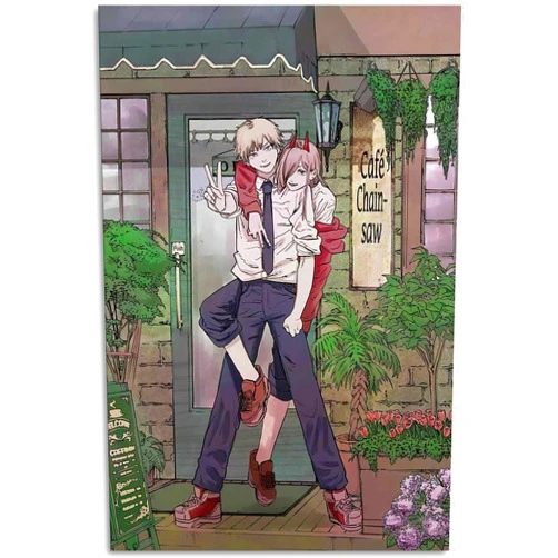 Generic Anime Chain Saw Man Power Denji Poster Canvas Wall Art Print Modern Family Bedroom Decor Posters Gifts (Unframe-style,16x24inch(40x60cm))
