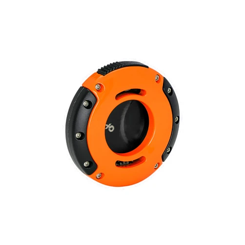 Xikar XO Double Guillotine Cigar Cutter, Dual Stainless Steel Blades, 64 RG, Orange and Black with Black Blades