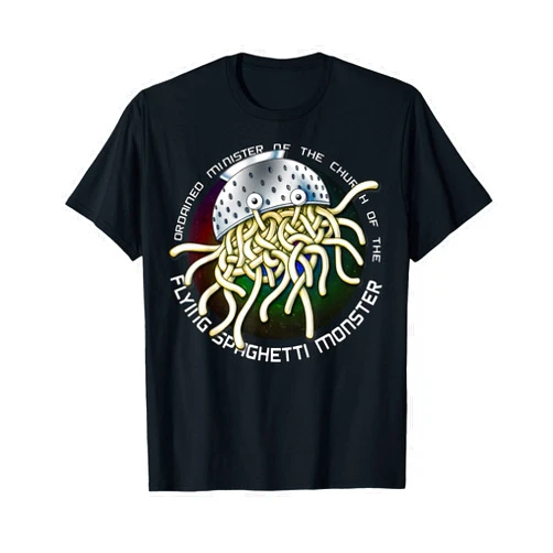 Official Flying Spaghetti Monster Gear Ordained Minister Church of The Flying Spaghetti Monster FSM T-Shirt