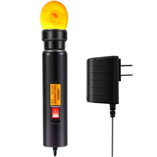JANOEL LED Egg Candler Light Tester Bright Cool Light Incubator for Chickens Ducks Birds Eggs - Powered by Power Cable Only